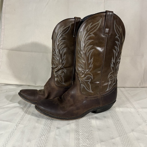 LAREDO Lea Vamp Fox 5742 Women's Brown Leather Cowgirl Western Boot Size 9M - Picture 3 of 12